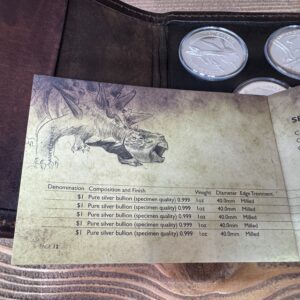 2010 Ancient Reptiles Silver Bullion Coin Set