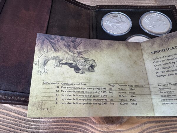 2010 Ancient Reptiles Silver Bullion Coin Set