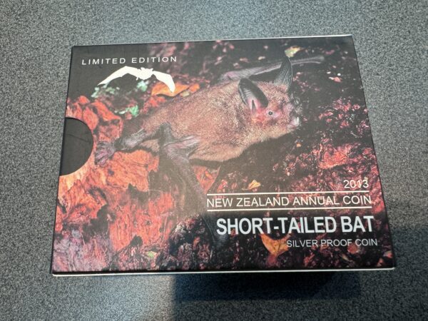2013 New Zealand 1 oz .9999 Silver Short Tailed-Bat Proof Coin