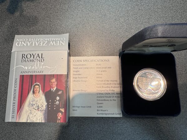 2007 Royal Wedding Anniversary 1oz Silver Proof Coin