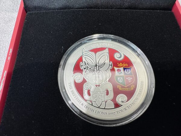 NZ - 2017 - Silver Dollar Proof Coin - The British & Irish Lions Tour 2017 - Image 6