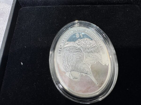 New Zealand - 2016 - Silver Dollar Proof Coin - Kiwi - Egg Shaped Coin - Image 6