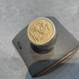 Full Sovereign Ring on 925 Silver Frame
