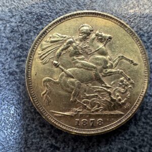 1878 Victoria Young Head Gold Full Sovereign Coin