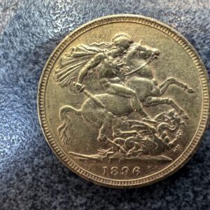 1896 Victoria Veiled Head Gold Full Sovereign coin