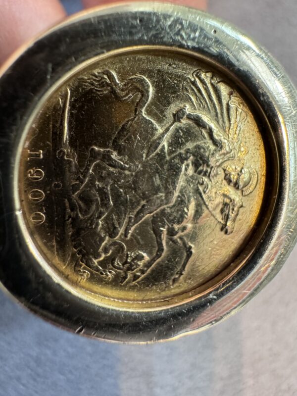 Half Sovereign Ring on 9k 9ct 375 Gold 16.84g - Image 8