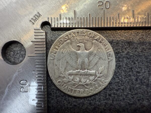 1954 D Washington Quarter F Fine 90% Silver 25c US Coin Collectible - Image 2