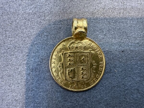 1892 Victorian Half Sovereign Coin