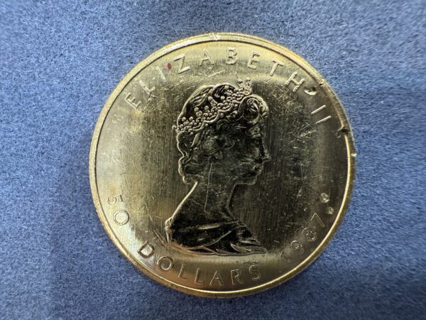 1987 Gold Maple Leaf 1 oz. 99.99% Pure Gold Coin