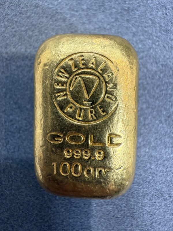 100g NZ Pure Gold Cast Bar 999.9