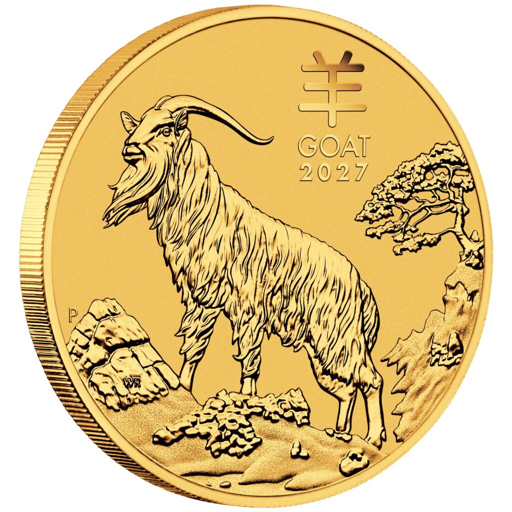 Australian Lunar Series III 2027 Year of the Goat 1/2oz Gold Bullion Coin