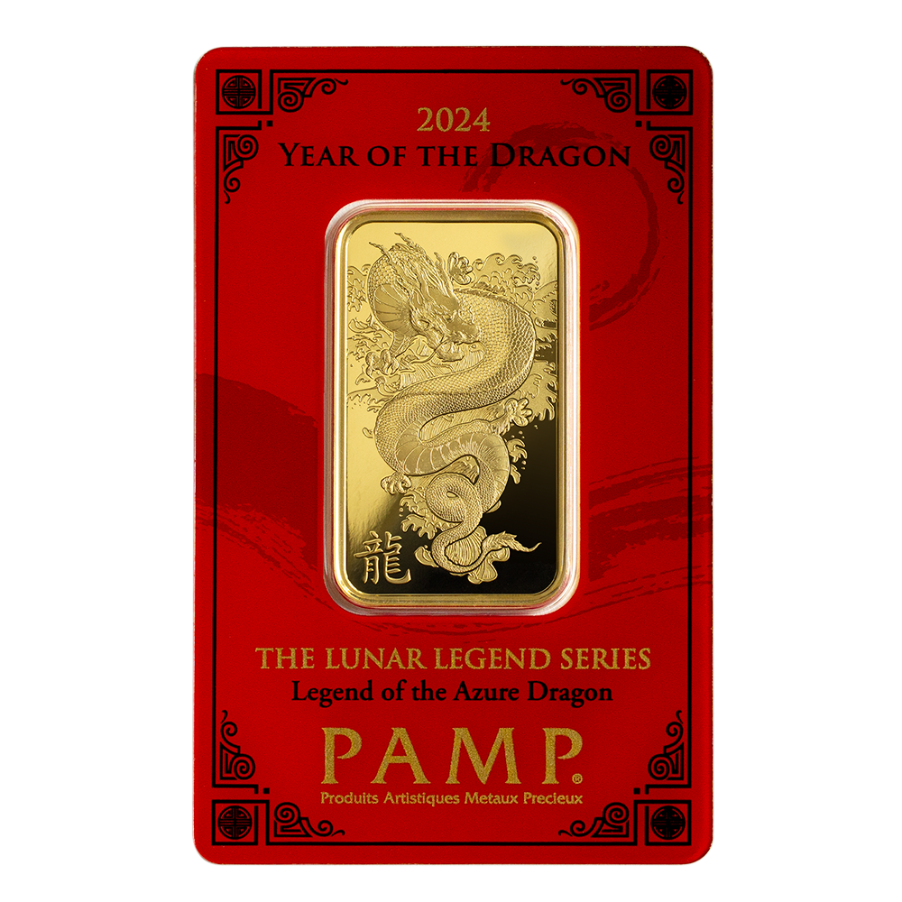 2024 Year of the Dragon – Legend of the Azure Dragon 1oz Gold Bar