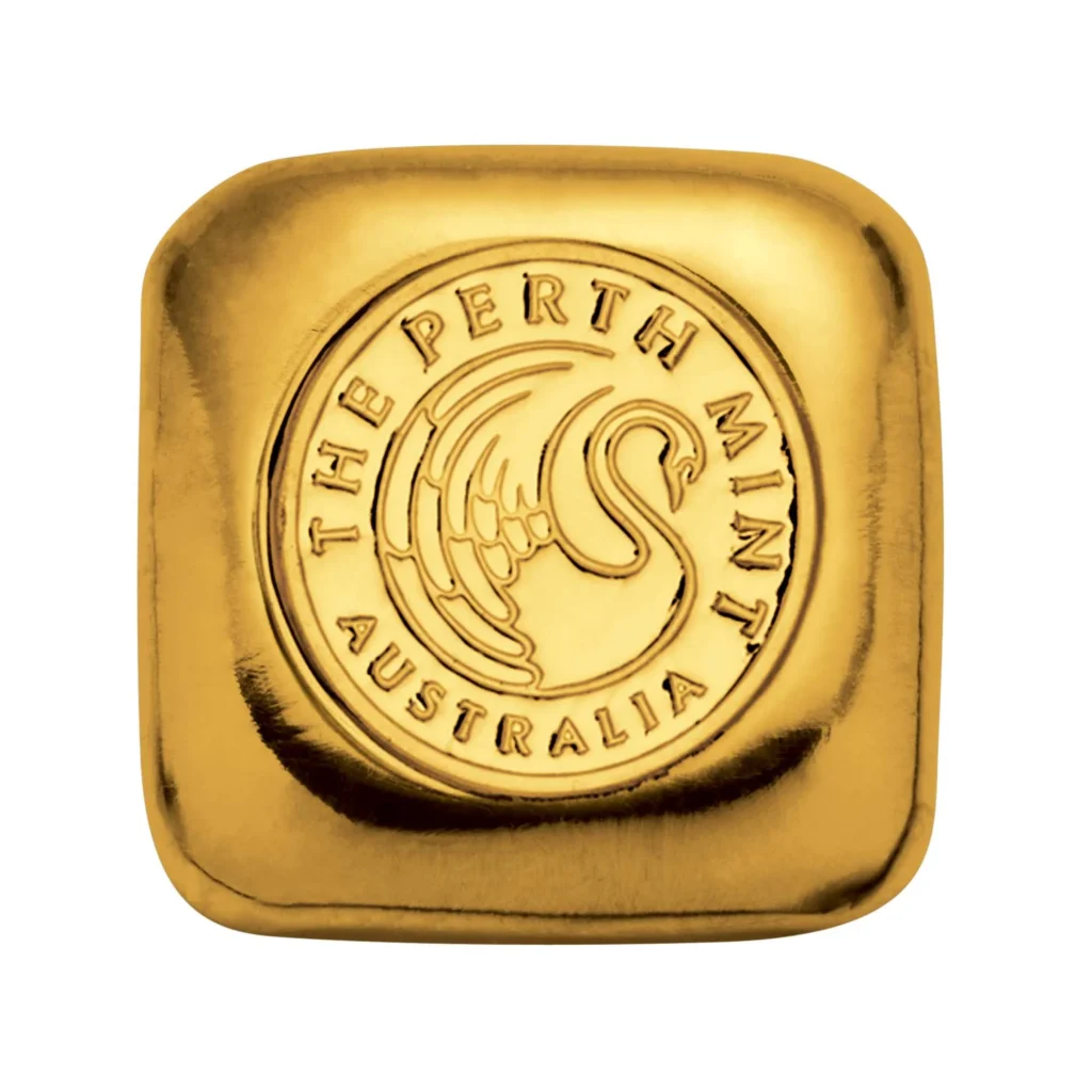 The Perth Mint 1oz Gold Cast Bar