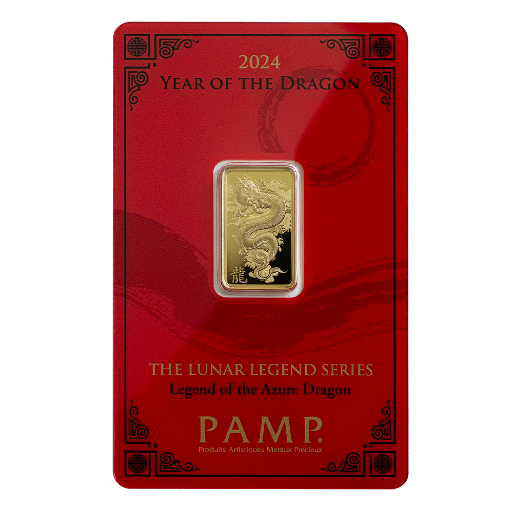 2024 Year of the Dragon – Legend of the Azure Dragon 5g Gold Bar