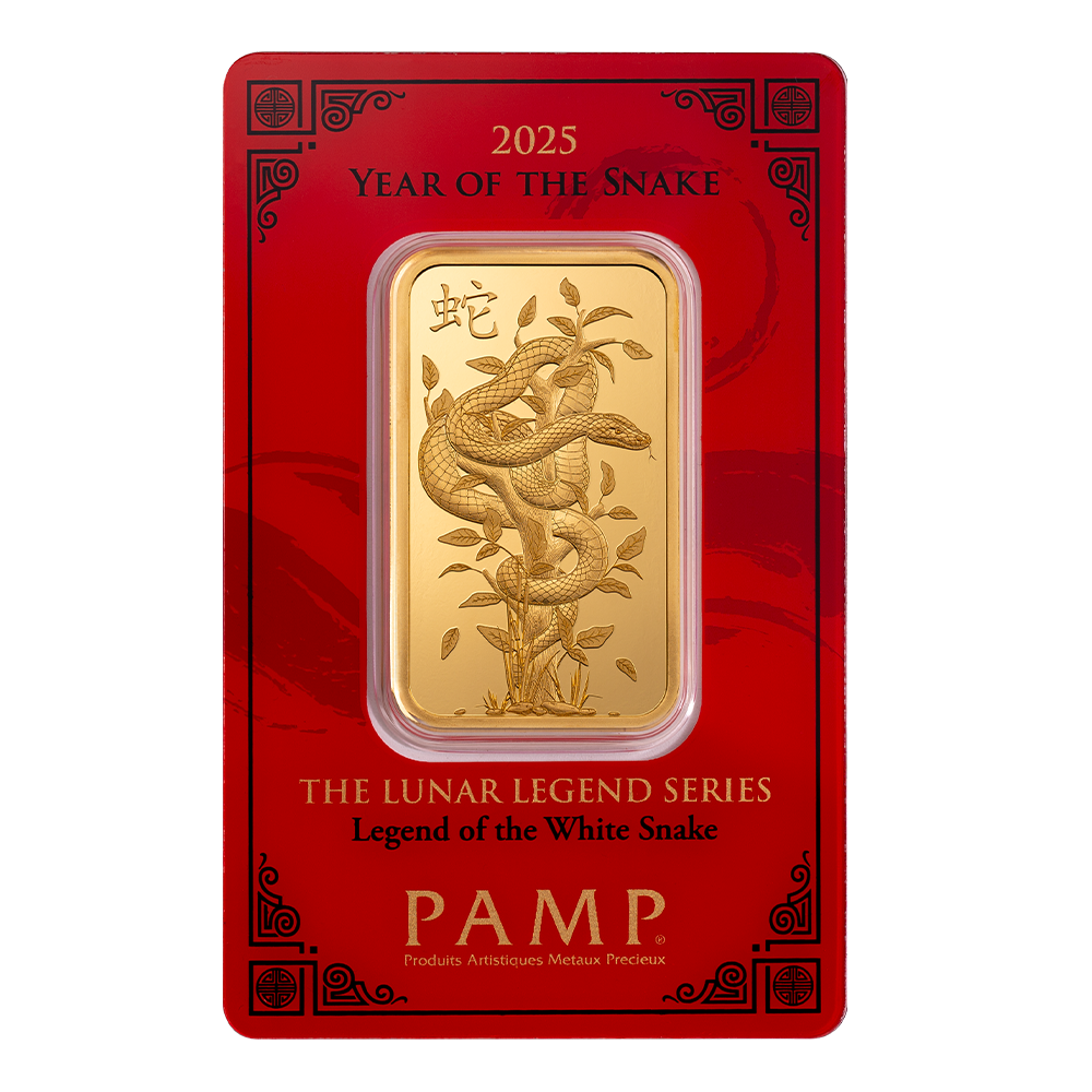 2025 Lunar Year of the Snake – Legend of the White Snake 1oz Gold Bar