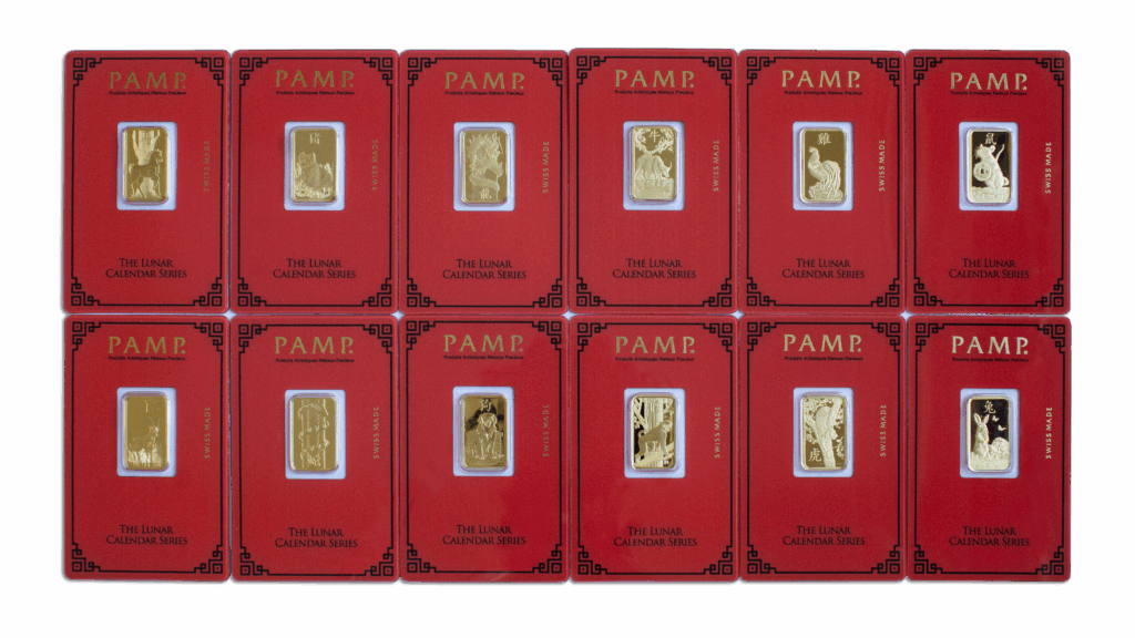 The Lunar Calendar Series – Set of Twelve 5g Gold Bars
