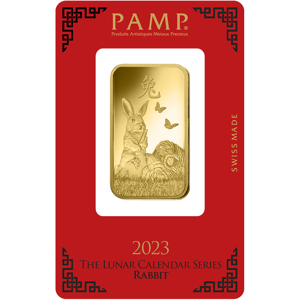 Lunar Rabbit Gold Minted Bar – 1oz