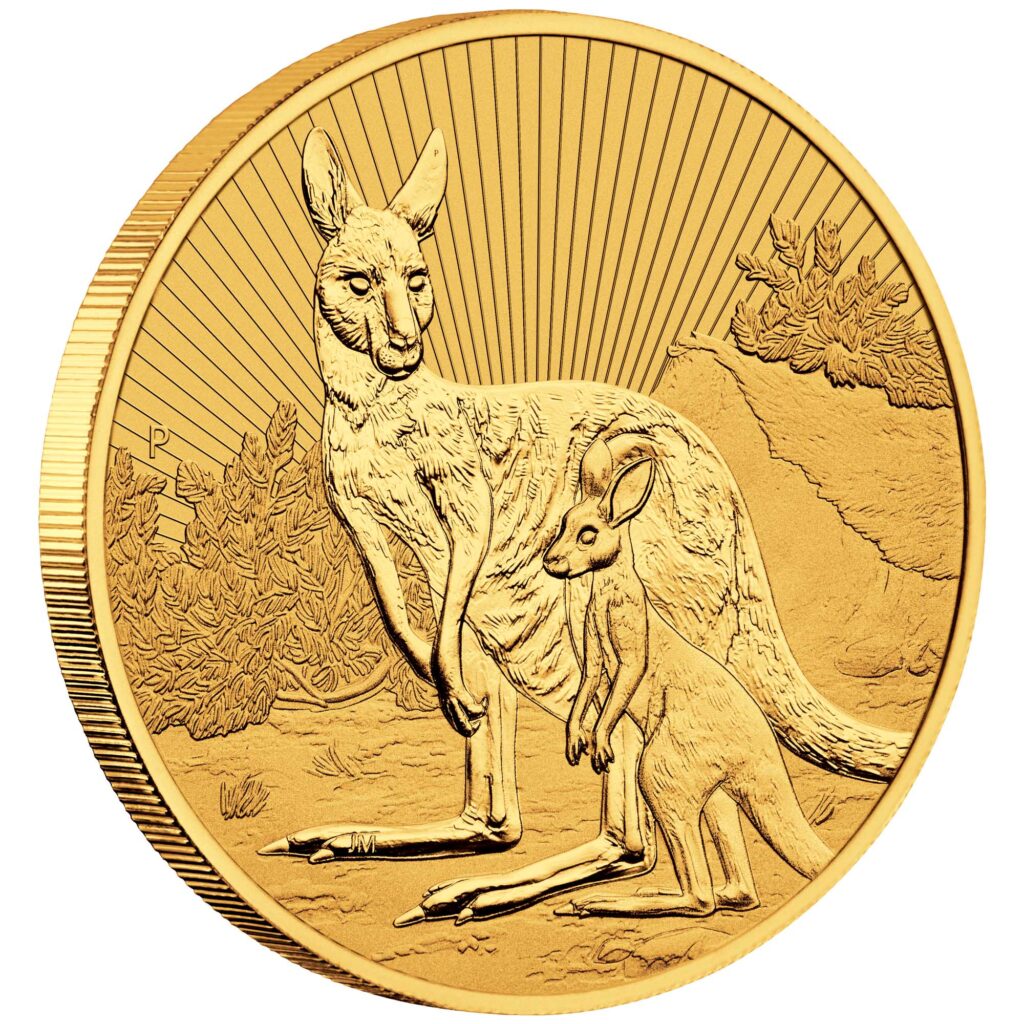 Mother and Baby Kangaroo 2023 2oz Gold Bullion Coin
