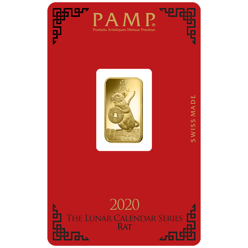 Lunar Rat Gold Minted Bar – 5g