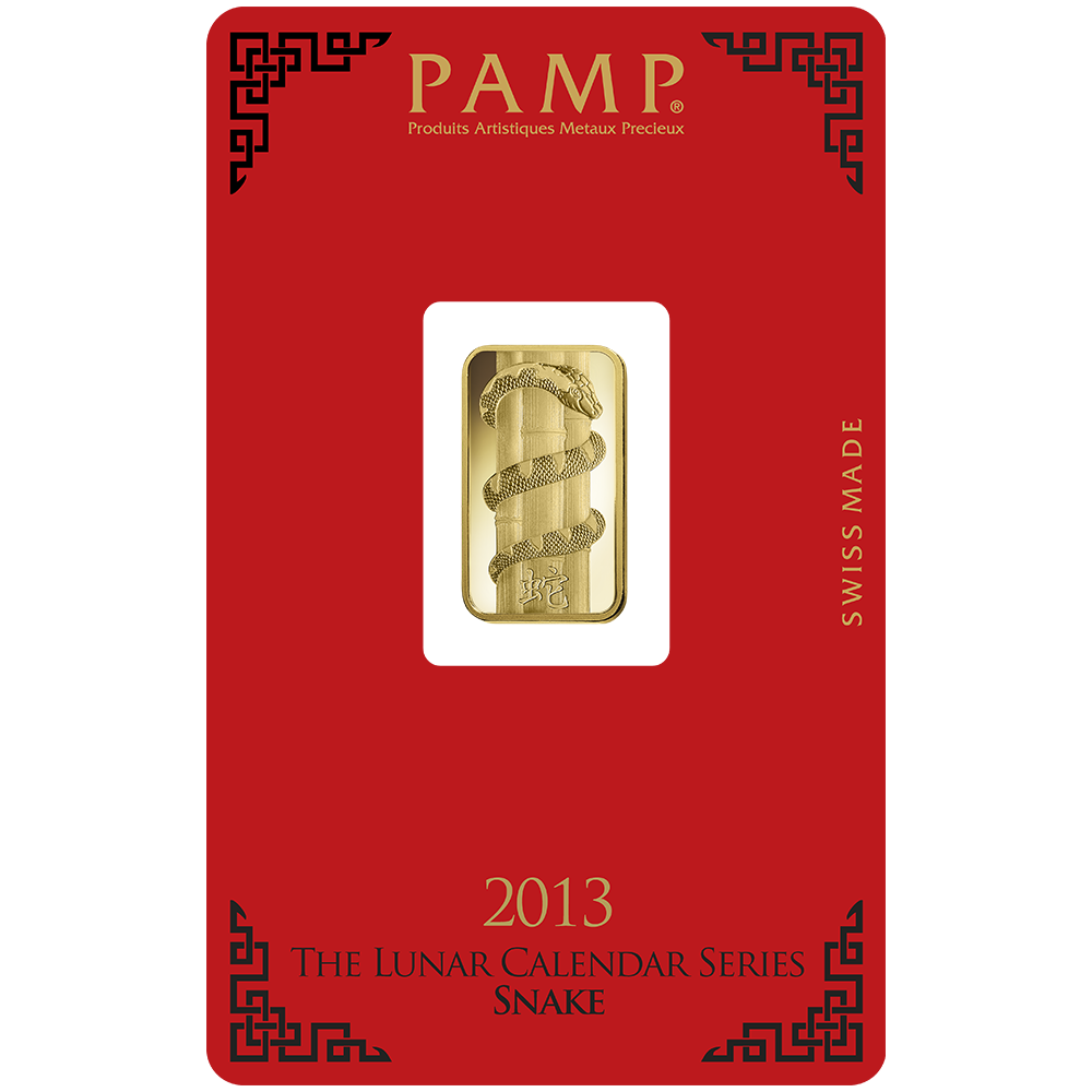Lunar Snake Gold Minted Bar – 5g