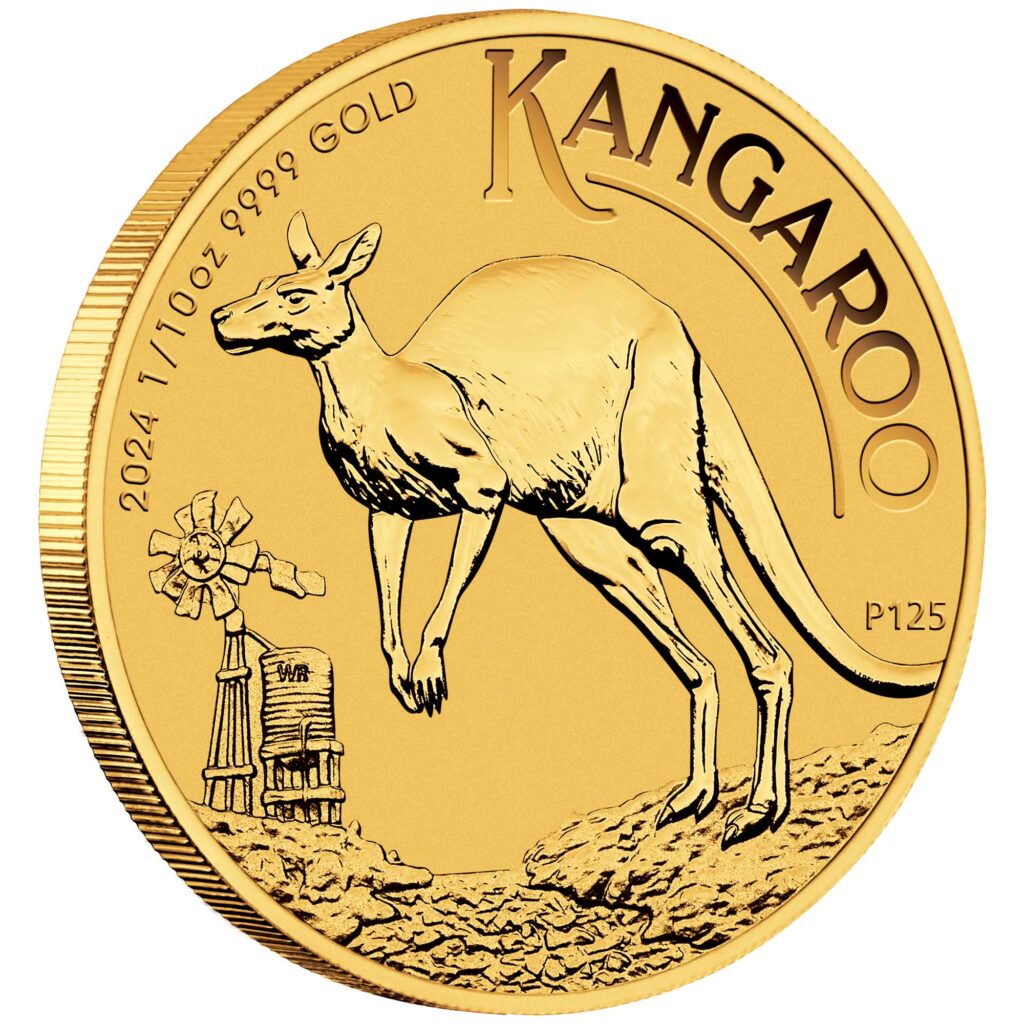 Australian Kangaroo 2024 1/10oz Gold Bullion Coin