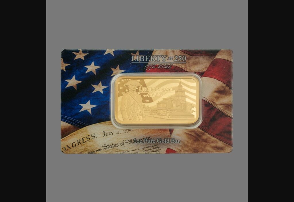 1oz Pure Gold Bar Liberty at 250