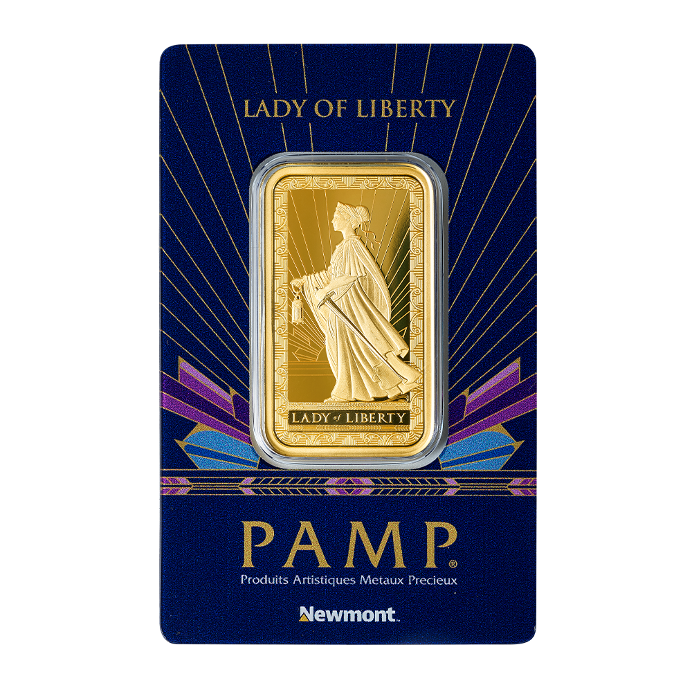 PAMP / Newmont Lady of Liberty Gold Minted Bar – 1oz