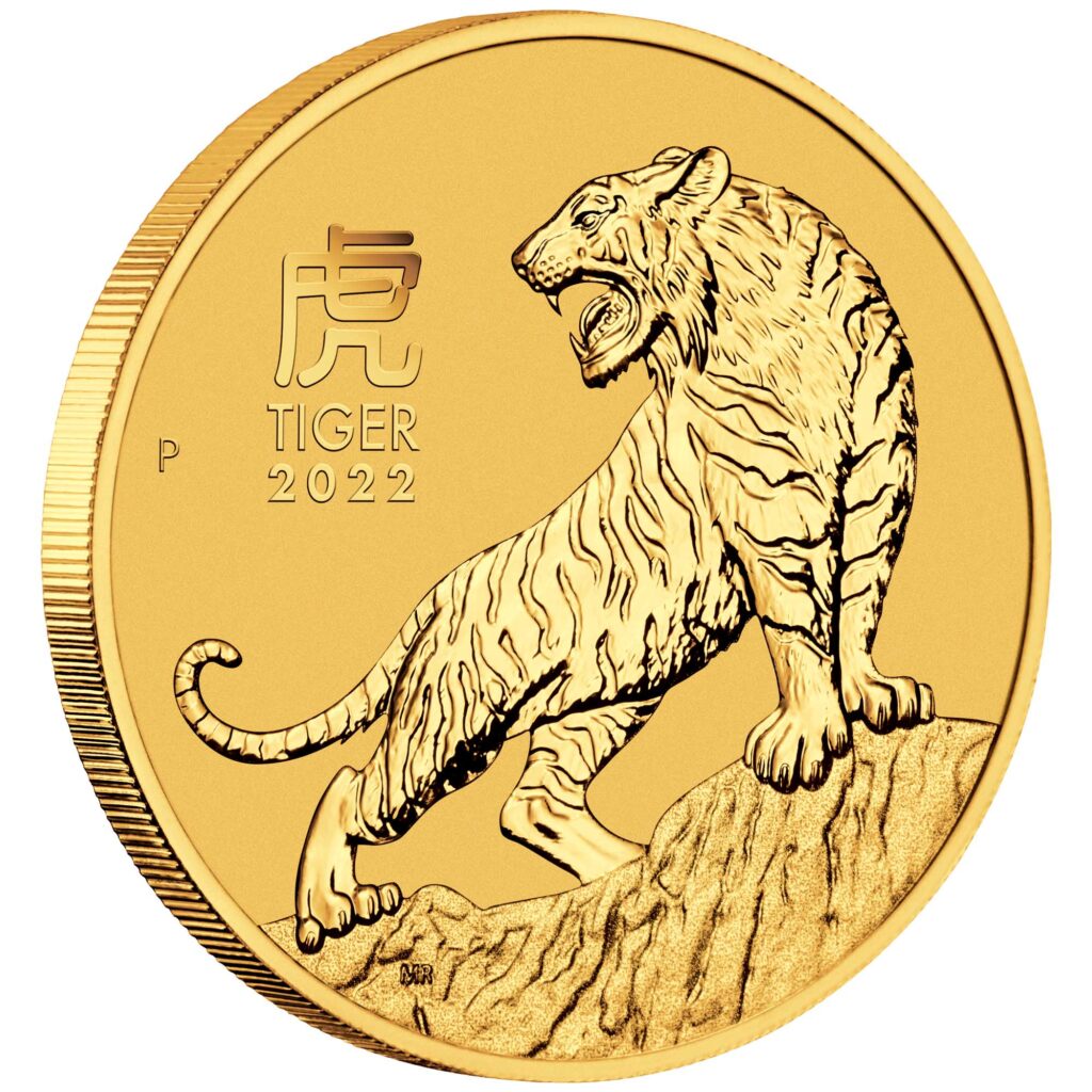 Australian Lunar Series III 2022 Year of the Tiger 2oz Gold Bullion Coin