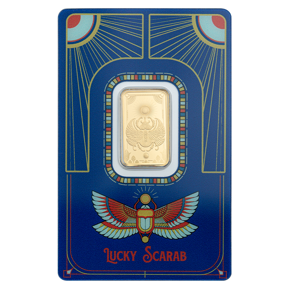 5g Gold Bar Good Luck Scarab