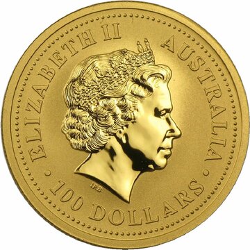1998 100 Dollars – Elizabeth II (4th Portrait – Year of the Tiger – Gold Bullion Coin)