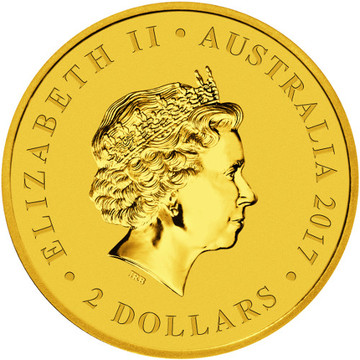 2017 2 Dollars – Elizabeth II (4th Portrait – Mini Roo – Gold Bullion Coin)