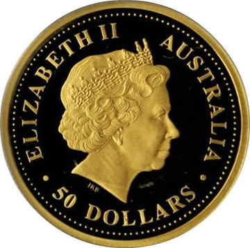 2006 50 Dollars – Elizabeth II (4th Portrait – Grey Kangaroo – Gold Bullion Coin)