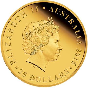 2016 25 Dollars – Elizabeth II (4th Portrait – 90th Birthday – Gold Bullion Coin)