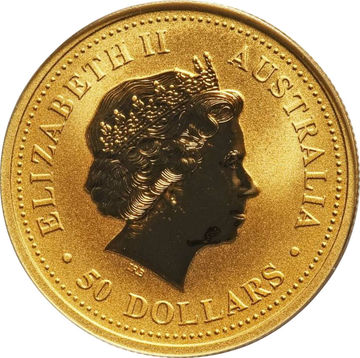 1999-2000 50 Dollars – Elizabeth II (4th Portrait – Kangaroo – Gold Bullion Coin)