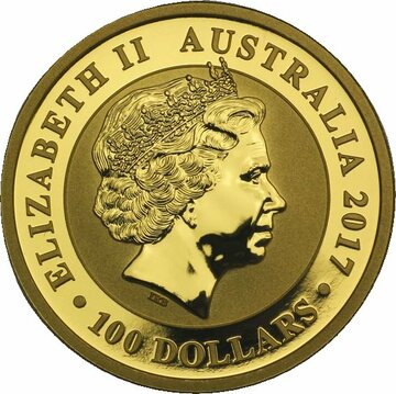 2017 100 Dollars – Elizabeth II (4th Portrait – Australian Swan – Gold Bullion Coin)