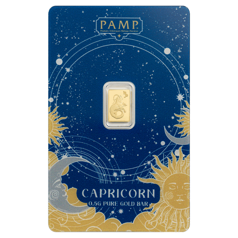 1/2g Gold Bar Zodiac Capricorn