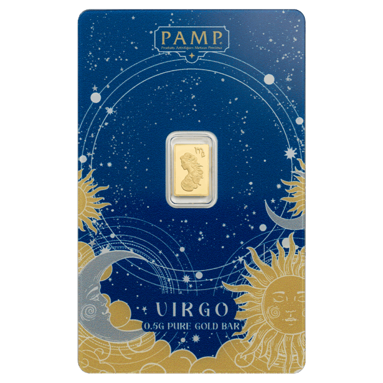1/2g Gold Bar Zodiac Virgo