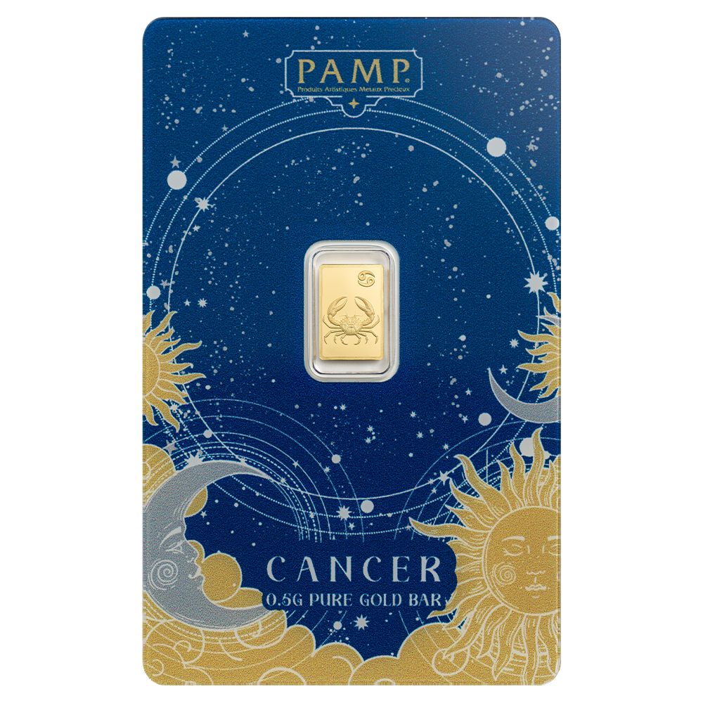 1/2g Gold Bar Zodiac Cancer