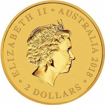 2018 2 Dollars – Elizabeth II (4th Portrait – Mini Roo – Gold Bullion Coin)