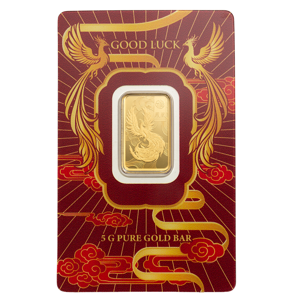 5g Pure Gold Bar Good Luck Phoenix