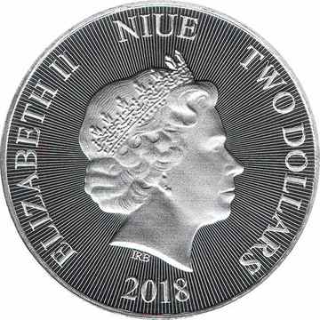 2018 2 Dollars – Elizabeth II (The Roaring Lion)