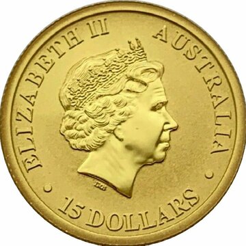 2018 15 Dollars – Elizabeth II (4th Portrait – Kangaroo – Gold Bullion Coin)