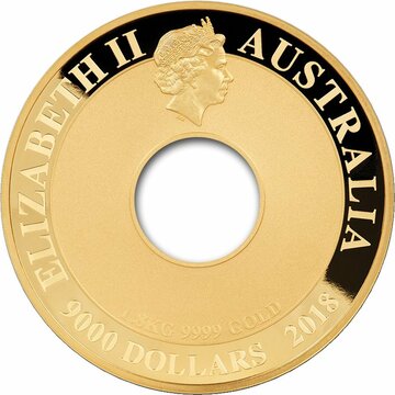 2018 9000 Dollars – Elizabeth II (4th Portrait – Discovery – Gold Bullion Coin)