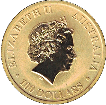 2017 100 Dollars – Elizabeth II (4th Portrait – Kangaroo – Gold Bullion Coin)