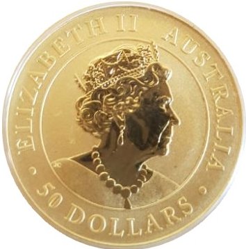 2019 50 Dollars – Elizabeth II (6th Portrait – Kangaroo – Gold Bullion Coin)