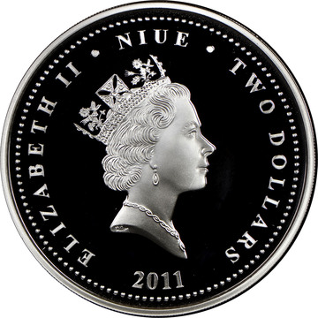2011 2 Dollars – Elizabeth II (F-117A Stealth Fighter)