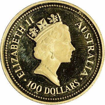 1987 100 Dollars – Elizabeth II (3rd Portrait – Australian Nugget – Gold Bullion Coin)
