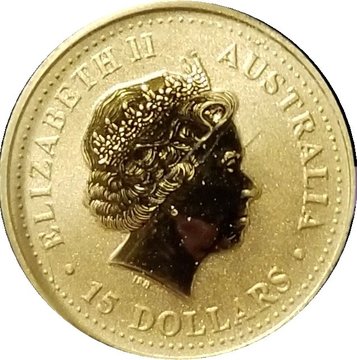 2005-2006 15 Dollars – Elizabeth II (4th Portrait – Kangaroo – Gold Bullion Coin)