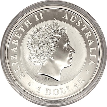 1 Dollar – Elizabeth II (4th Portrait – Australia Gilded Kangaroo)