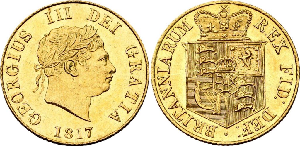 1817 George III Half Gold Sovereign Coin